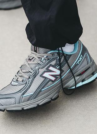 👟 кроссовки new balance 740 grey blue / наложка bs👟