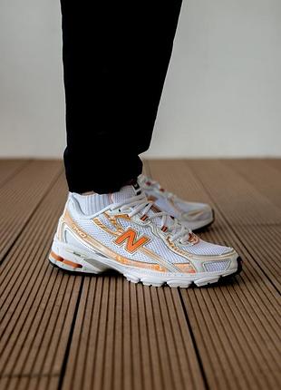 👟 кроссовки new balance 740 white orange / наложка bs👟
