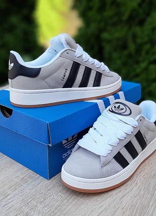 Adidas campus серо бежевые