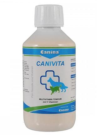 Вітамінний комплекс canina canivita для котів та собак універсальний зі швидким ефектом тонік 250 мл