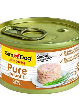 Корм влажный gimdog pure delight для собак миниатюрных пород с курицей 85 г