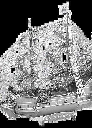 Металевий 3d конструктор "корабль помста королеви анни", metal earth, icx009