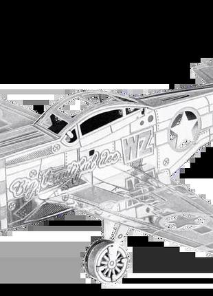 Металевий 3d конструктор "винищувач р-51 mustang", metal earth, mms003