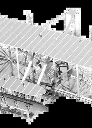 Металевий 3d конструктор "літак wright brothers airplane", metal earth, mms042