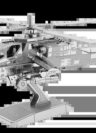 Металевий 3d конструктор "ударний вертоліт ah-64 apache", metal earth, mms083