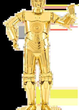 Металевий 3d конструктор "дроїд star wars gold c-3po", metal earth, mms270