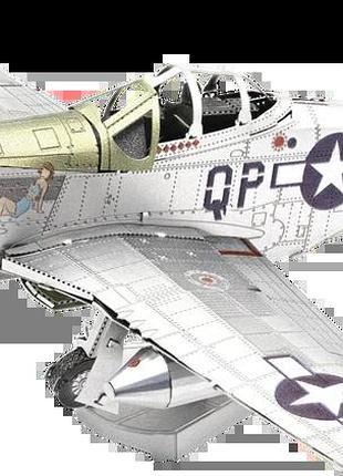 Металевий 3d конструктор "mustang p51d "sweet arlene"", metal earth, mms180