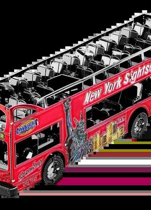 Металевий 3d конструктор "big apple tour bus", metal earth, mms169