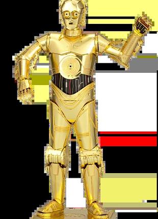 Металевий 3d конструктор "star wars c-3po", metal earth, icx229