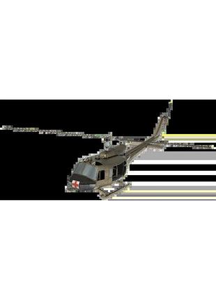 Металевий 3d конструктор "американський вертоліт uh-1", metal earth, me1003
