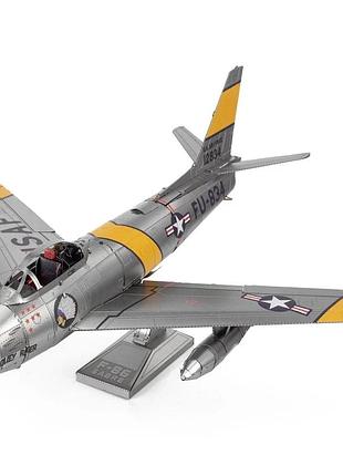 Металевий 3d конструктор "американський реактивний винищувач f-86 sabre", metal earth, me1015