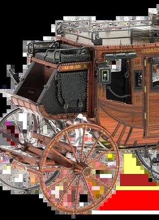 Металевий 3d конструктор "wild west діліжанс", metal earth, mms189