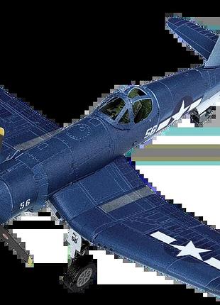 Металевий 3d конструктор "палубний винищувач вмс сша f4u corsair", metal earth, me1030