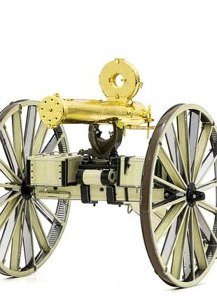 Металевий 3d конструктор "wild west gatling gun", metal earth, mms188