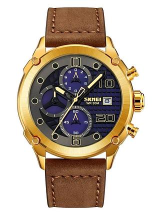 Наручний годинник skmei 2051gdbn gold-brown