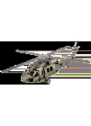 Металевий 3d конструктор "гелікоптер sikorsky uh-60 black hawk", metal earth, mms461