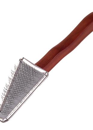 Пуходерка dezynadog soft triangle slicker brush треугольная плоская д/тяжелодоступных мест вокруг глаз лап и морды д/цунец