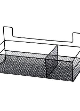 Черная металлическая настенная полка stenson m50247, компактная, 36×15×15 см