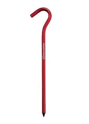 Кілки з гачком алюмінієві naturehike nh15a008-i, 16 см , червоний (8 шт)