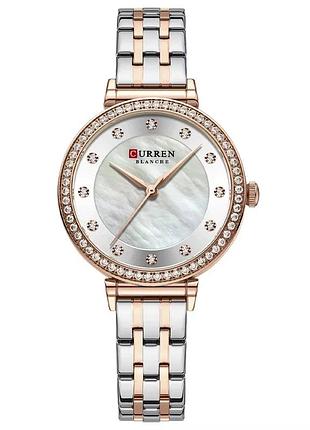 Наручний годинник curren 9087 gold-silver-white