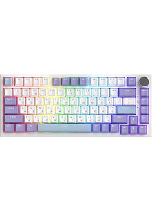 Дротова механічна клавіатура ajazz ak820 sea salt switch white (ak820-ss-pwb)