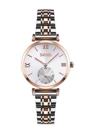 Наручний годинник skmei 9198trgsi-s rose gold-silver lady stopped
