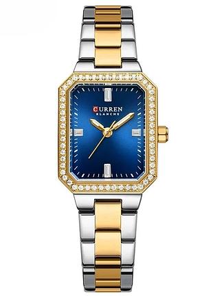 Наручний годинник curren 9102 silver-gold-blue