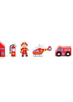 Набір для залізниці viga toys пожежна станція (50815)