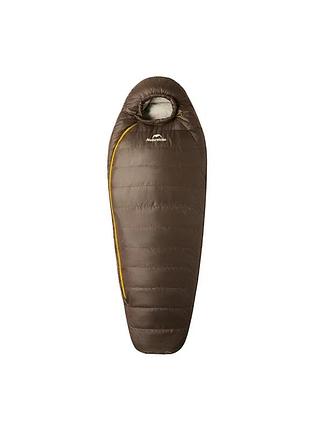 Спальник з натуральним пухом naturehike snowbird cnk2550ws014, p-р l, темно-коричневий 400 г