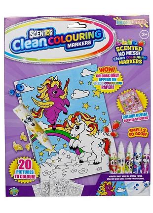 Ароматний набір для творчості серії «clean colouring» – чарівний світ (розмальовки, маркери, наліпки)