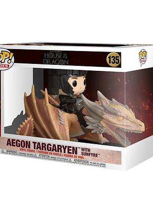 Ігрова фігурка funko pop! rides серії "дім дракона" s4 - ейґон тарґарієн і сонцежар