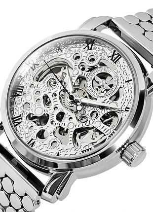 Наручний годинник winner silver grain, 2 ремінці