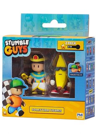 Набір колекційних фігурок stumble guys - клеопатра та банан (2 фігурки, 6 cm)