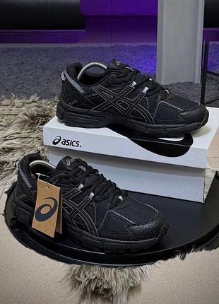 Кроссовки мужские asics gel kahana 8, черные демисезонные весна-лето-осень кожа текстиль размер 41-45 новые 7128-2