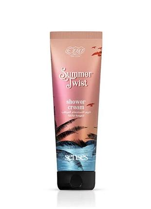 Увлажняющий крем для душа eva skin care senses summer twist предназначен для бережного очищения, глубокого питания и увлажнения кожи