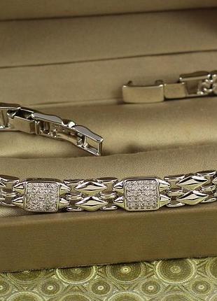 Браслет xuping jewelry тектоніка 17 см сріблястий love-shopping