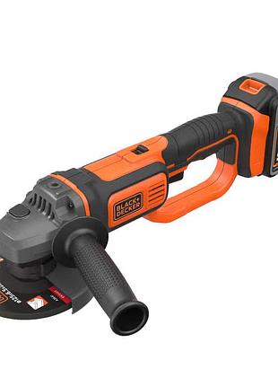 Акумуляторна кутова шліфувальна машина black+decker bcg720m1 : з акб 18в 4аh, диск 125 мм (bcg720m1)