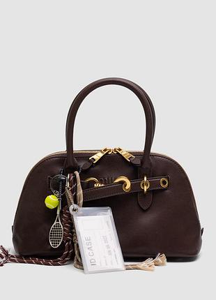 Женская сумка премиум venture nappa leather top-handle bag brown