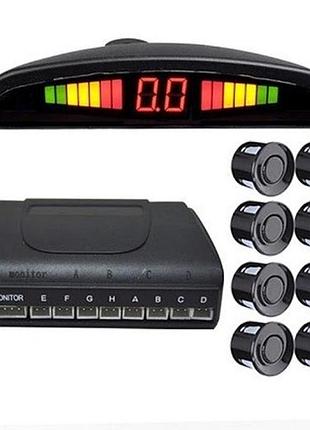 Парктроник (парковочный радар) assistant parking sensor, 8 черных датчиков zg-70