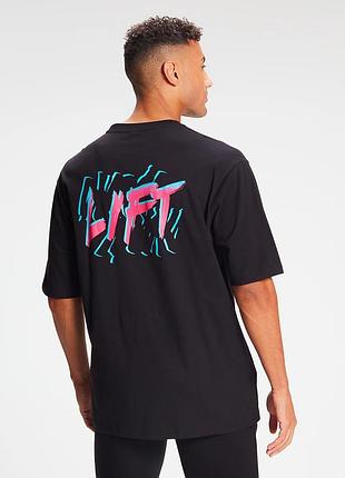 Мужская футболка свободного кроя mp myprotein retro lift graphic oversize — размер 3xl (uk)
