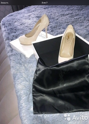 Туфли 40р yves saint laurent  кожа нат