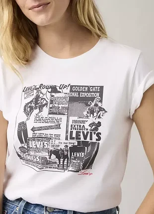 Женская футболка ливайс levi's logo perfect tee shirt - s