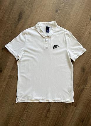 Біла чоловіча футболка поло nike  xl оригінал