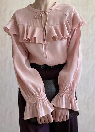 Романтична блуза h&m рюши волани