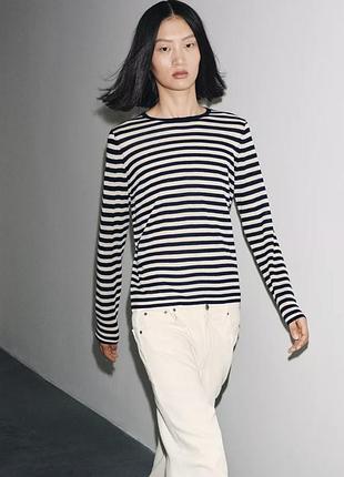 Лонгслив в полоску от zara