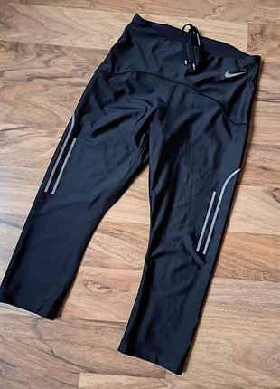 Женские черные беговые лосины капри nike women's speed running capri размер s