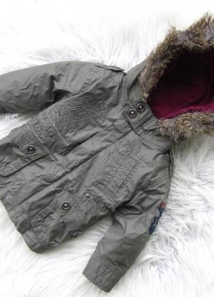 Теплая куртка парка 2 в 1 реглан бомбер с капюшоном zara1 фото
