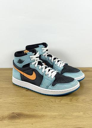 Мужские кроссовки air jordan 1 retro high zoom cmft 2 blached aqua ( 44.5 - 28-28.5 см )