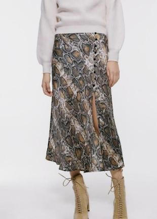 Спідниця zara штучний шовк
