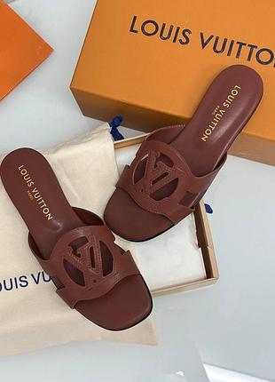 Шкіряні жіночі шльопанці люкс lou… vu!!.t(on isola